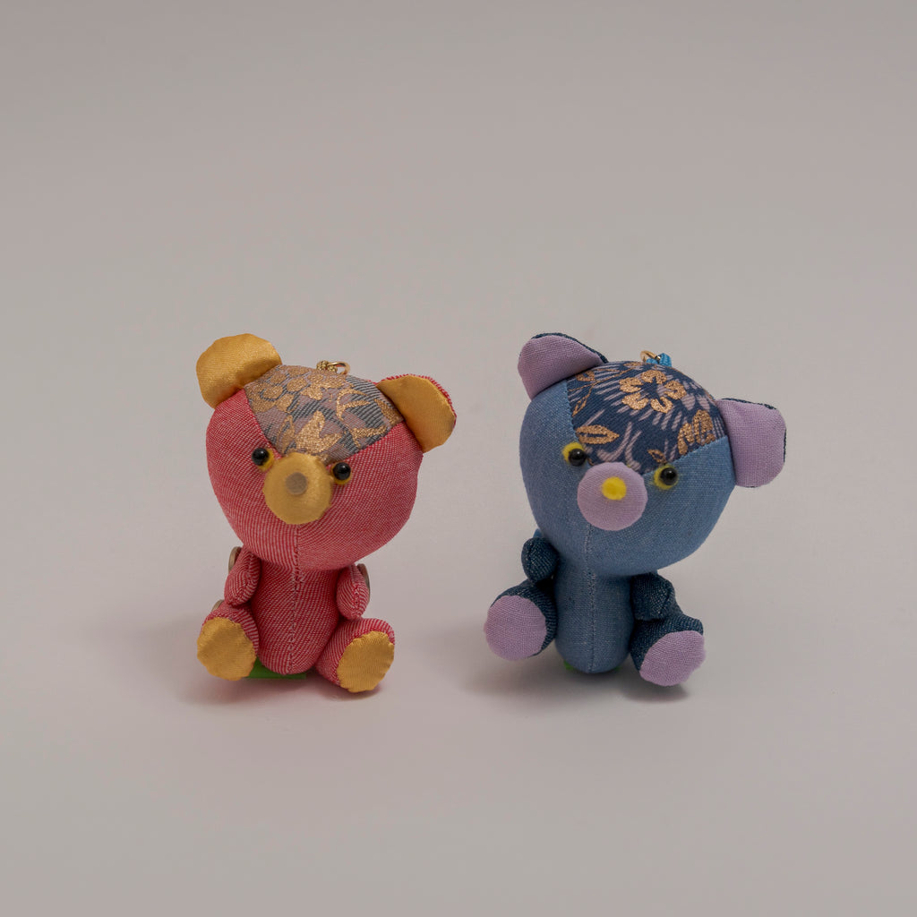 手作り 金彩友禅×デニムのぬいぐるみ DENIGUMA