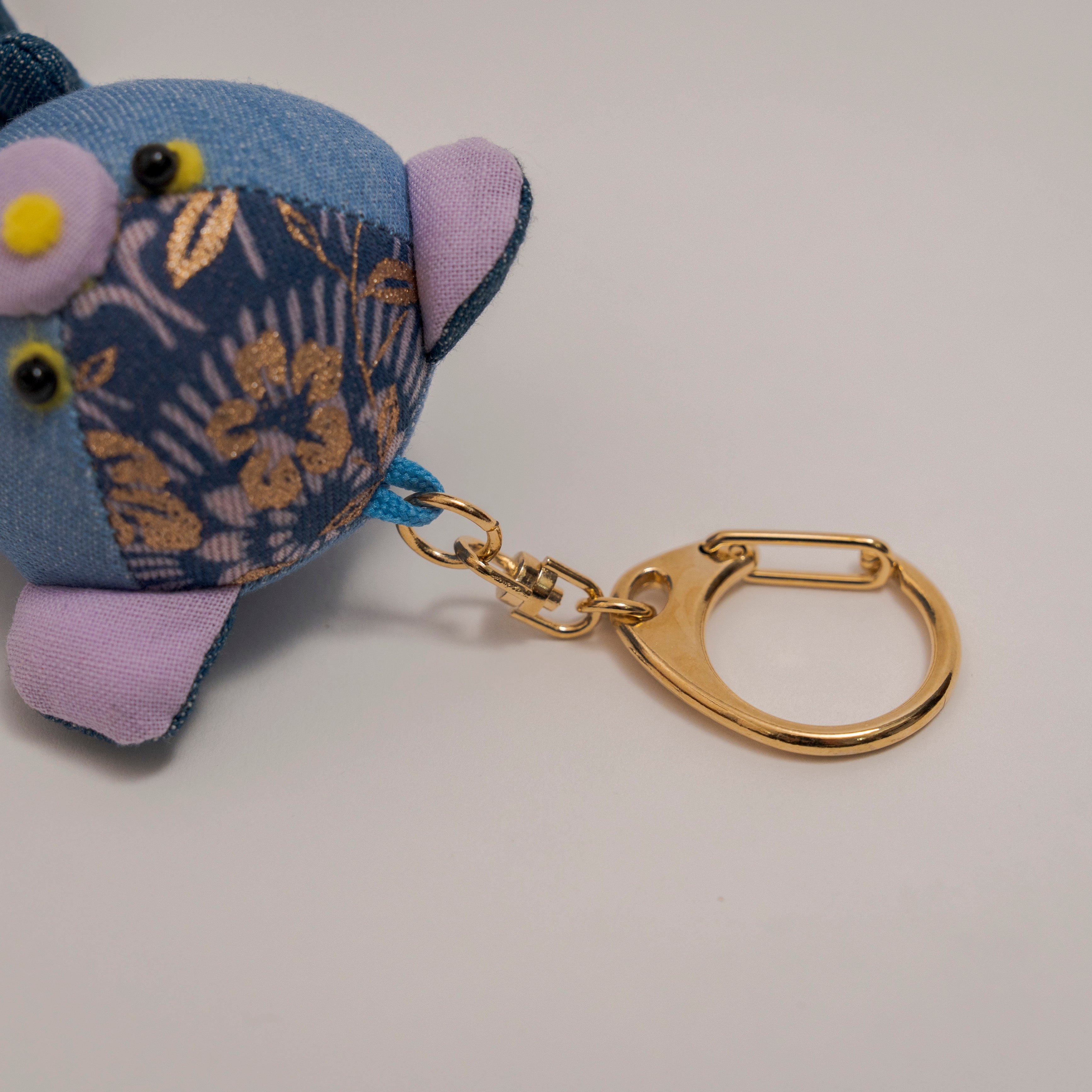 手作り 金彩友禅×デニムのぬいぐるみ DENIGUMA