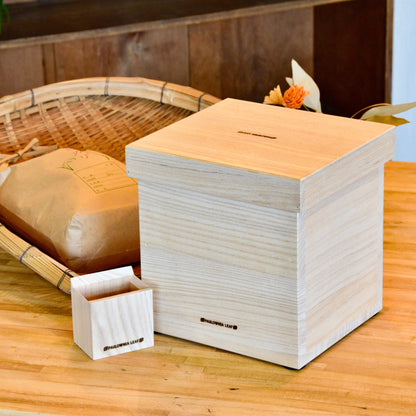 5kg 国産桐の横型米びつ 群馬最後の桐タンス屋が作る