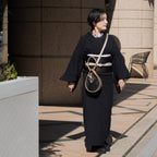 Kinsai Yuzen Kyoto Kimono x Denim Teardrop Bag