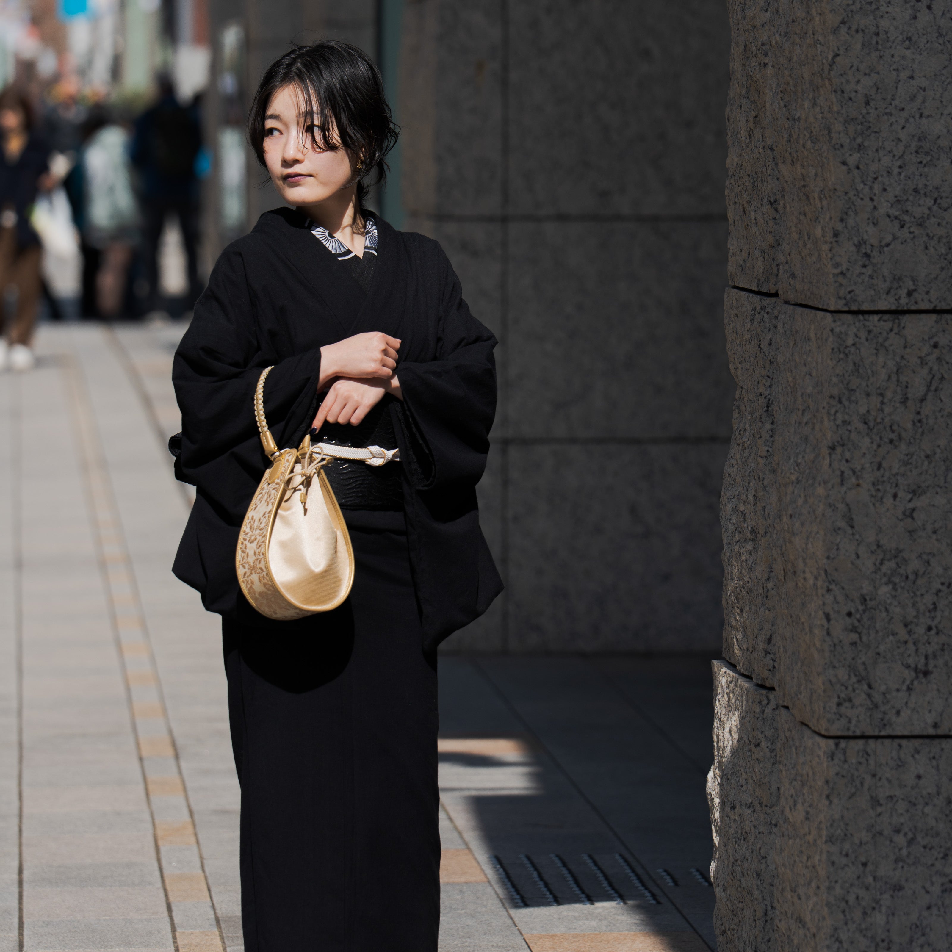 金彩友禅 京都の着物×デニムのしずくバック – Yesterday