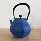 Induction-compatible 1848-established "Nambu Ironware" Iron-fortifying Kettle Miyabi Blue 1L