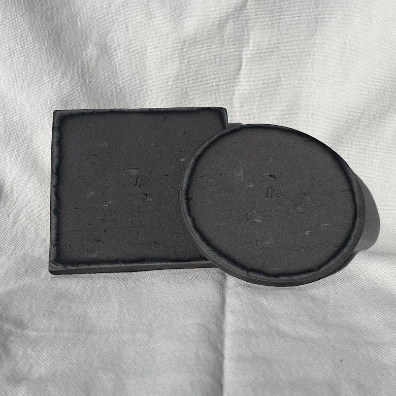 コースター【丸】七夕豪雨で消えた「清水瓦」