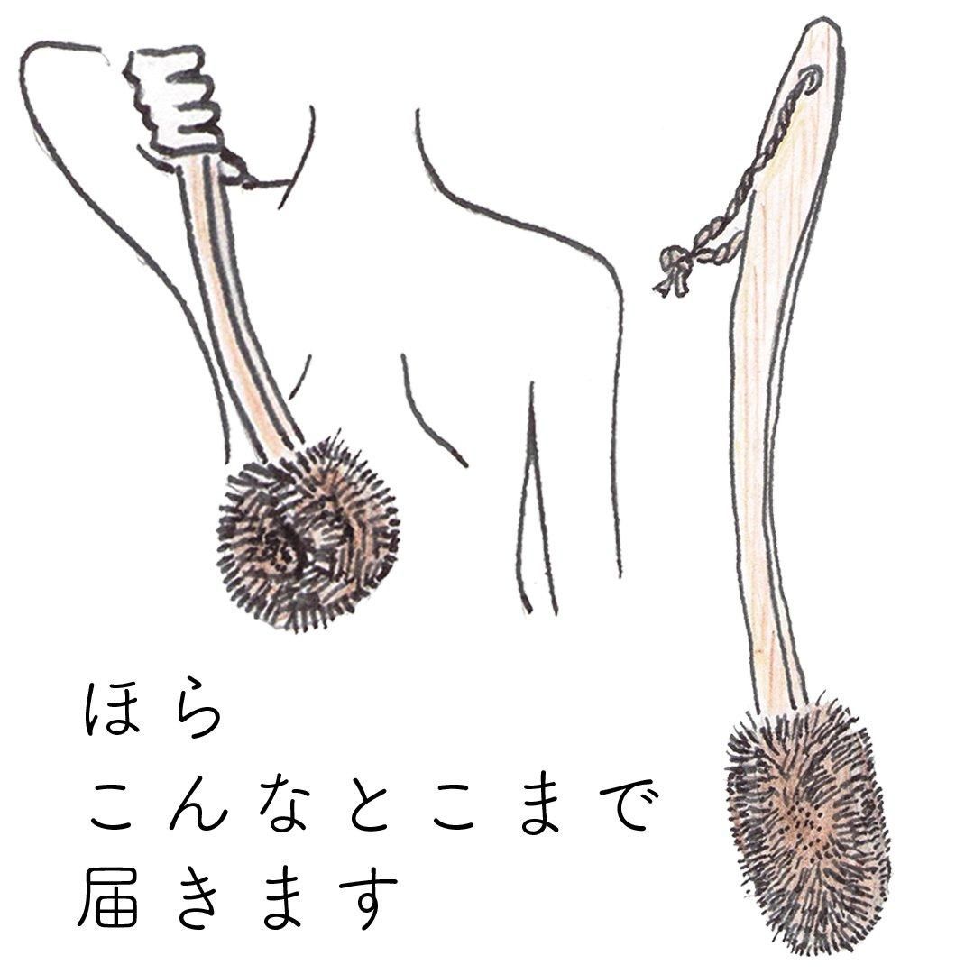 「しゅろのやさしいたわし」 からだ用 檜柄